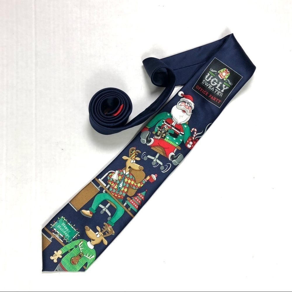 Hallmark Men’s Formal Christmas Santa Reindeer Tie